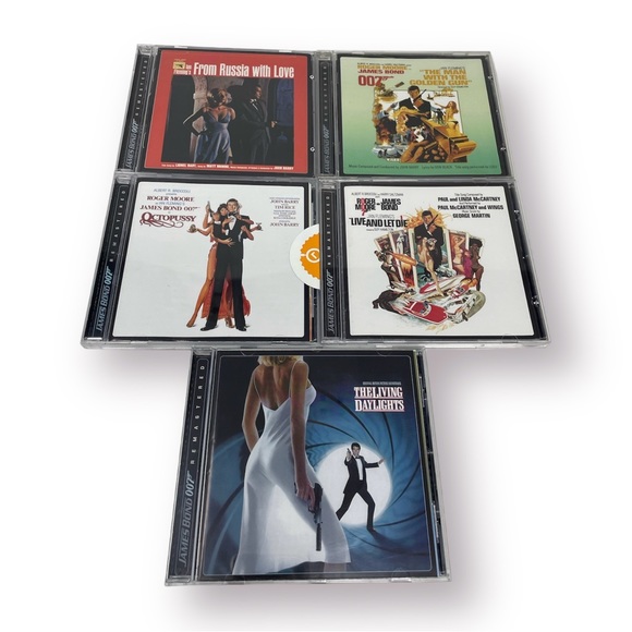 🛍️SALE🛍️James Bond 007 Remastered Movie’s Soundtrack Audio CD Set of 5 *RARE Set - Picture 1 of 8